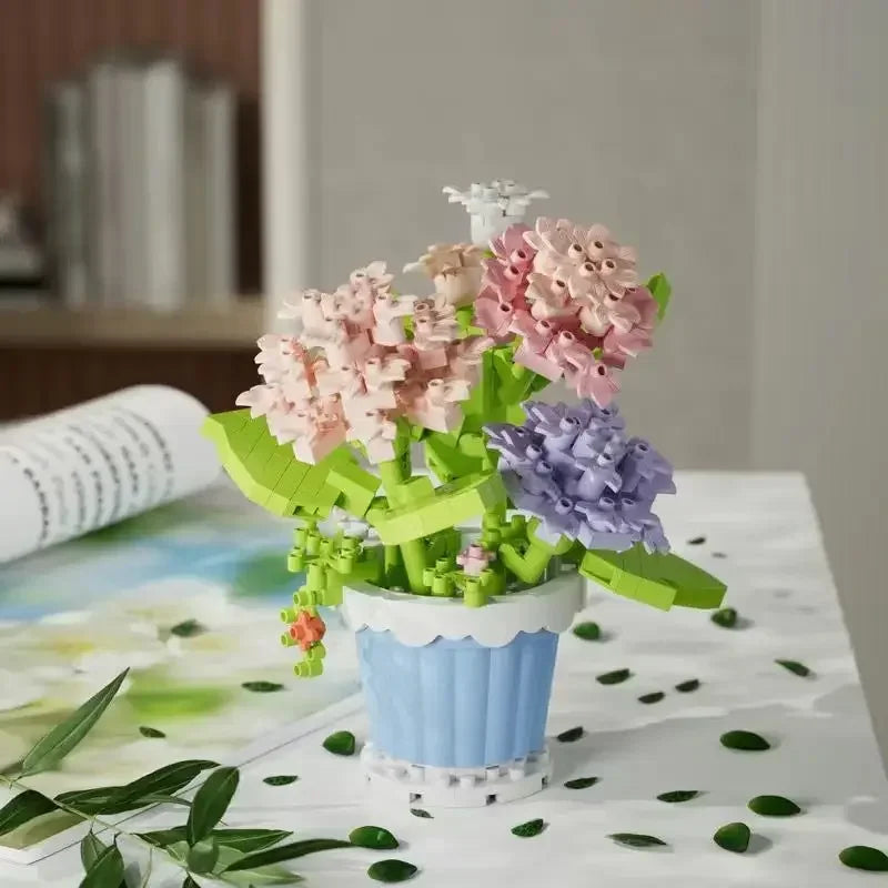 Mini Flower with Pot Micro Building Blocks