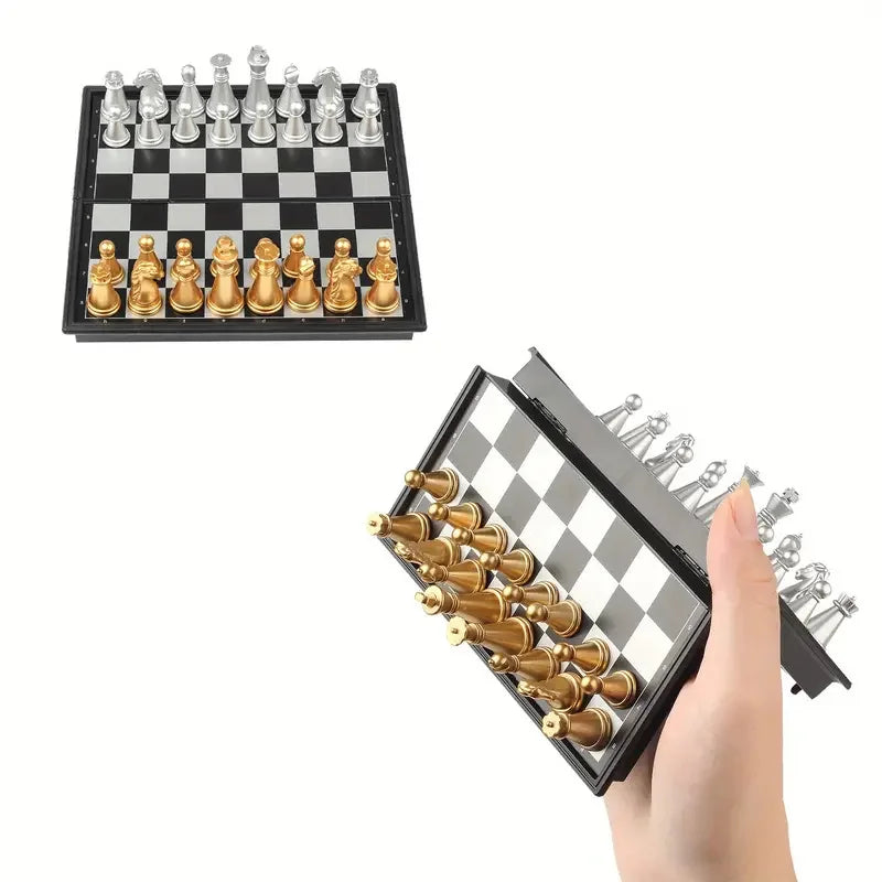 Mini Magnetic Game Set – Chess, Backgammon & Checkers