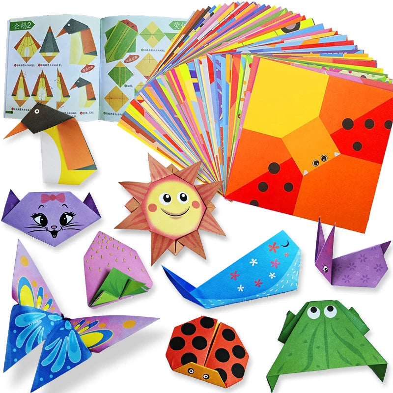 Rainbow Origami Paper Set for Beginners (30 Sheets)