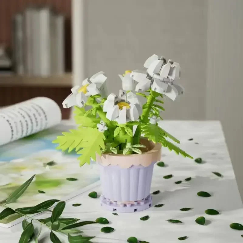 Mini Flower with Pot Micro Building Blocks