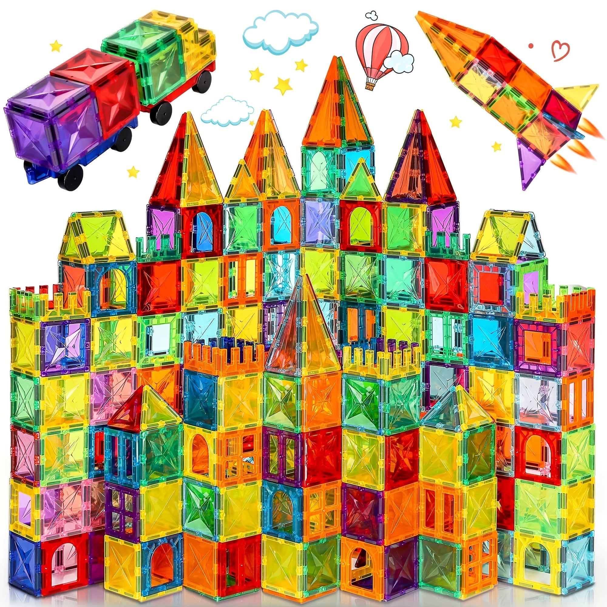 Magnetic Building Blocks Tiles Set